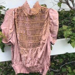 Free People Burnished Pink Top